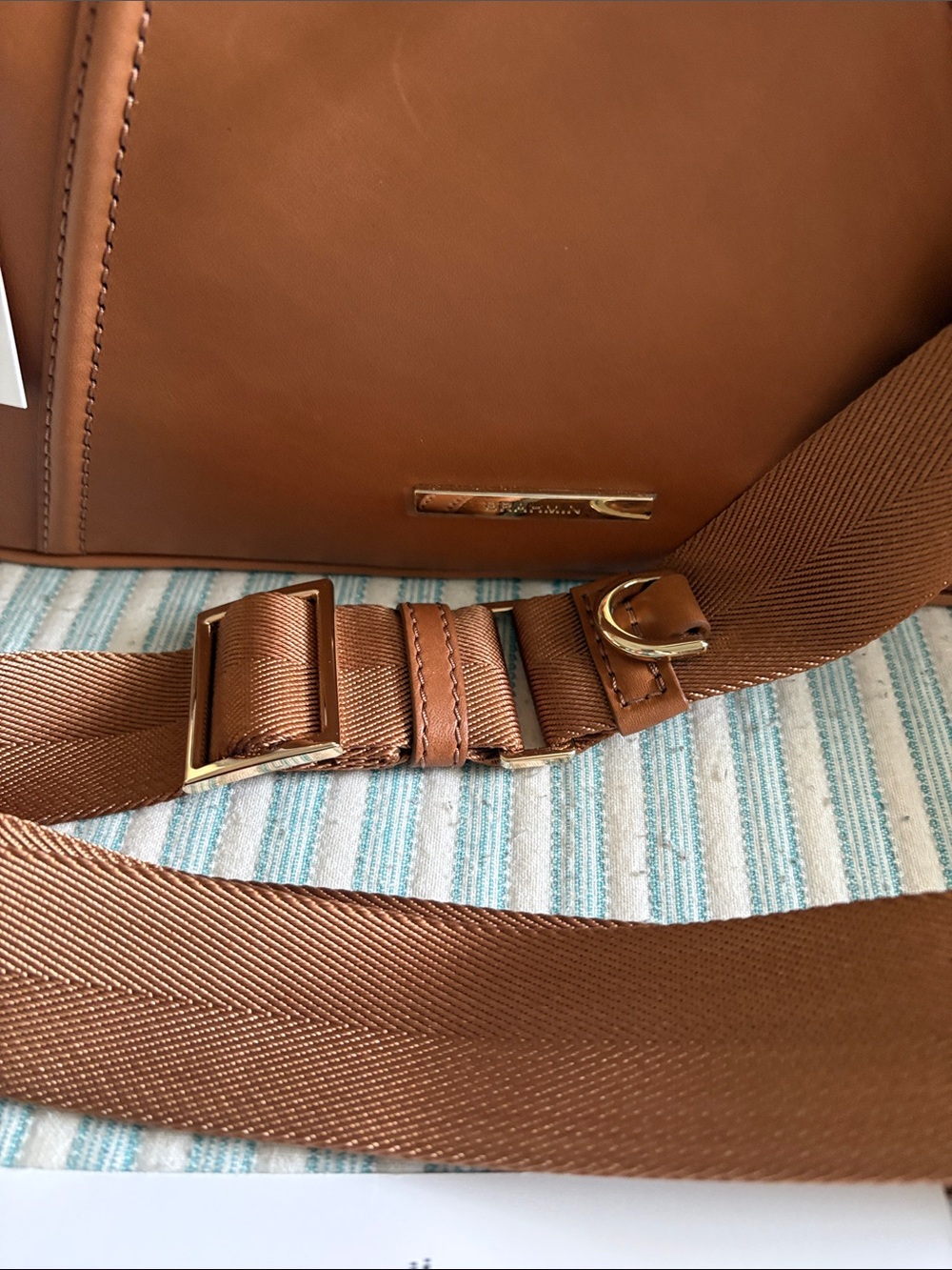 Brahmin Esme Crossbody Saddle Leather Shoulder Bag in Chestnut Brown - Picture 6 of 10